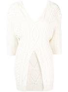 3.1 Phillip Lim Cable Knit Jumper - White