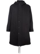 Neil Barrett Buttoned Parka, Men's, Size: 50, Blue, Polyamide/polyester/virgin Wool