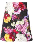 Dolce & Gabbana Floral Jewelled Skirt - Pink