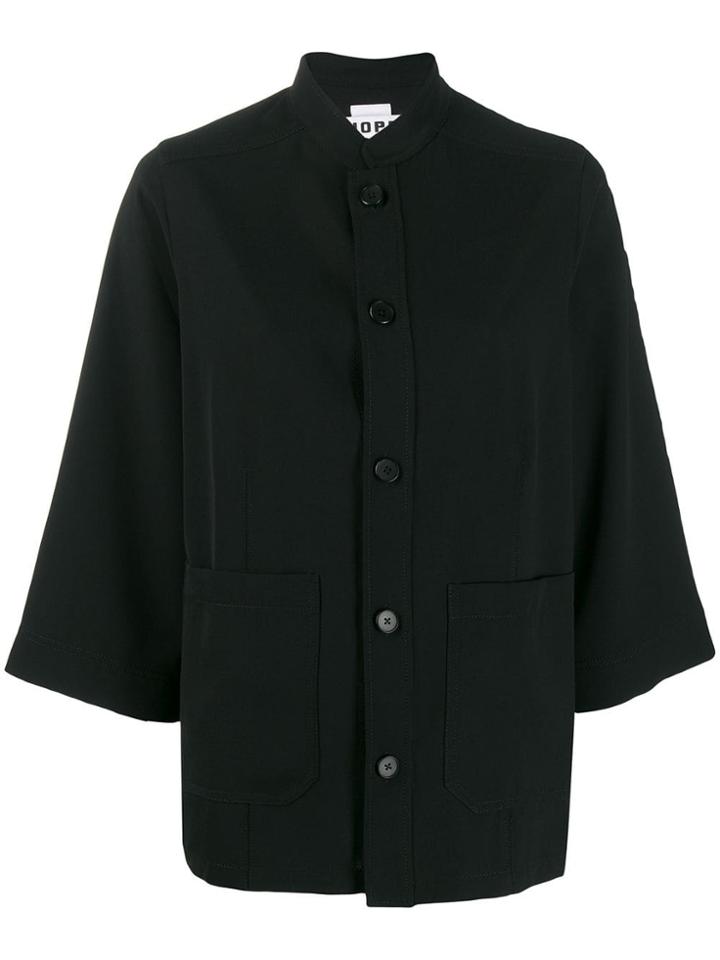 Hope Buttoned Shirt Jacket - Black