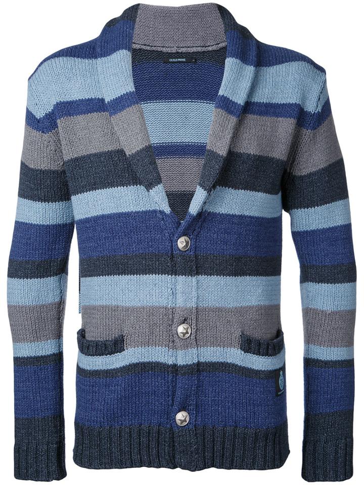 Guild Prime Striped Cardigan, Men's, Size: 2, Blue, Cotton