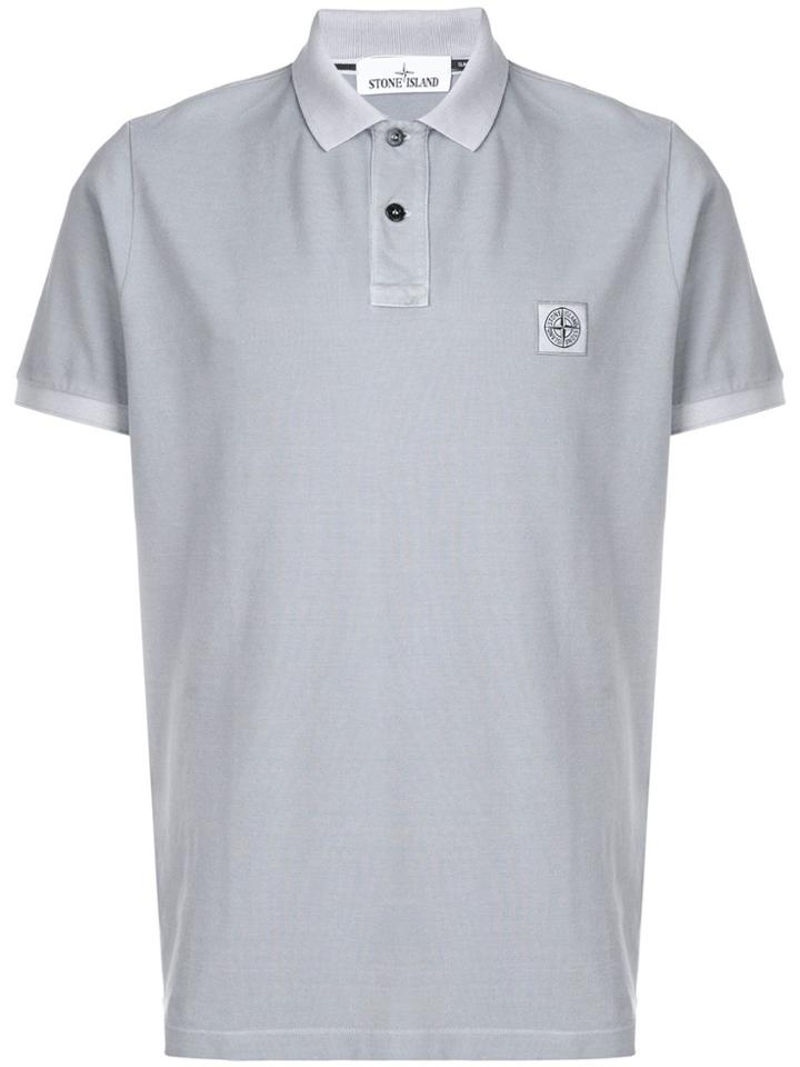 Stone Island Short Sleeved Polo Shirt - Grey