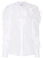 Givenchy Sheer Frill Blouse - White