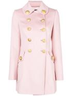 Dolce & Gabbana Double-breasted Fitted Coat - Pink & Purple