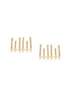Federica Tosi Designer Extravagant Earings - Metallic