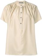 Alberta Ferretti Flared Button Blouse - Neutrals