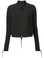 Ma+ Band Collar Jacket, Women's, Size: 42, Black, Cotton/paper