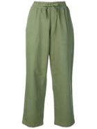 Ymc Drawstring Waist Cropped Trousers - Green