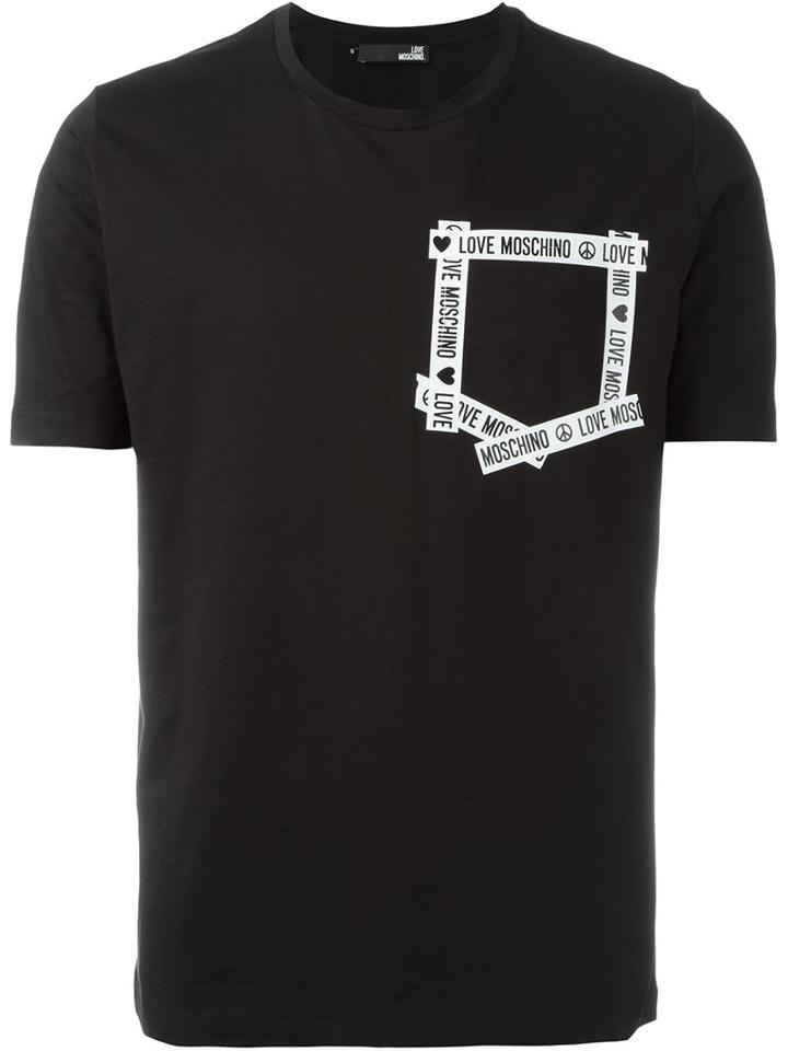 Love Moschino Logo Tape Pocket T-shirt