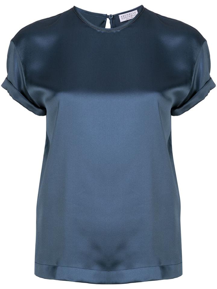 Brunello Cucinelli Short-sleeved Blouse - Blue