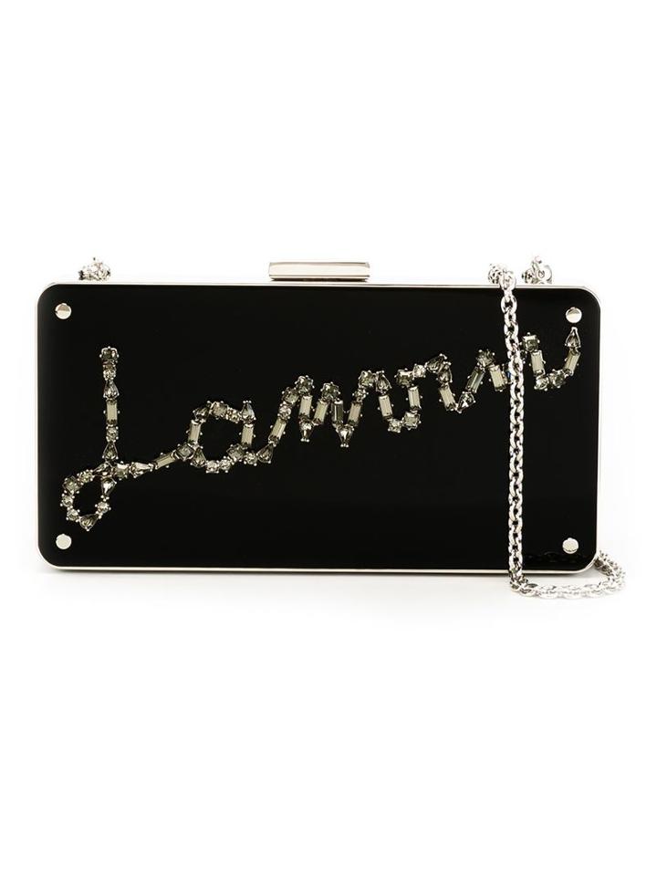 Lanvin Logo Appliqué Clutch