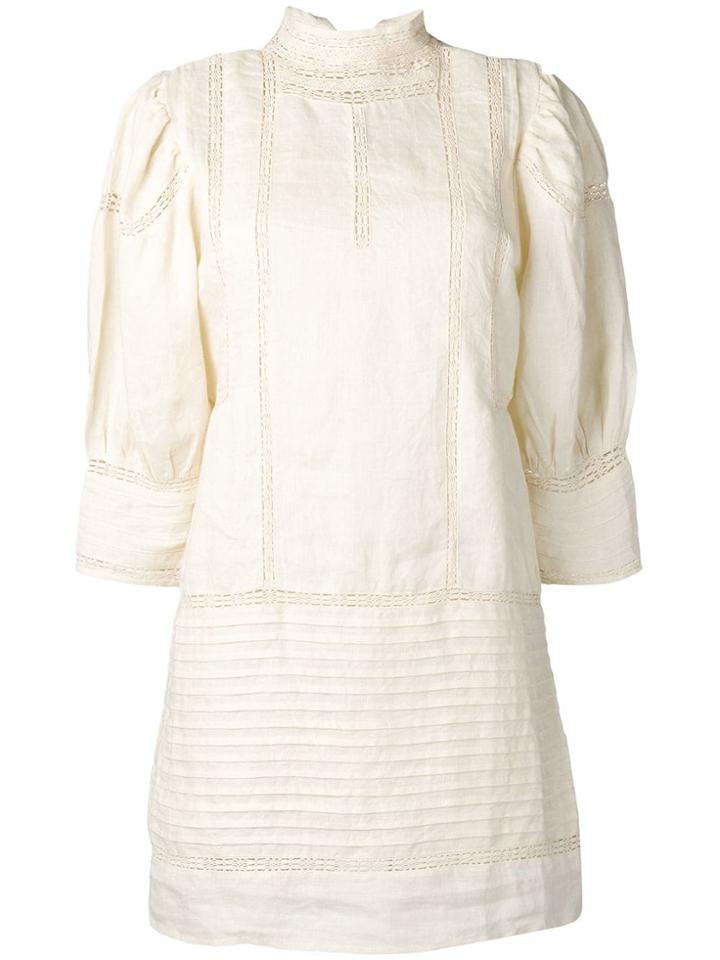 Mes Demoiselles Puff Sleeve Dress - Neutrals