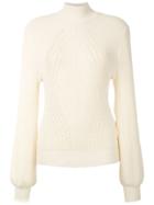 Nk Knitted High Neck Sweater - White