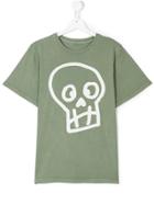 Stella Mccartney Kids Arrow Skull Print T-shirt - Green