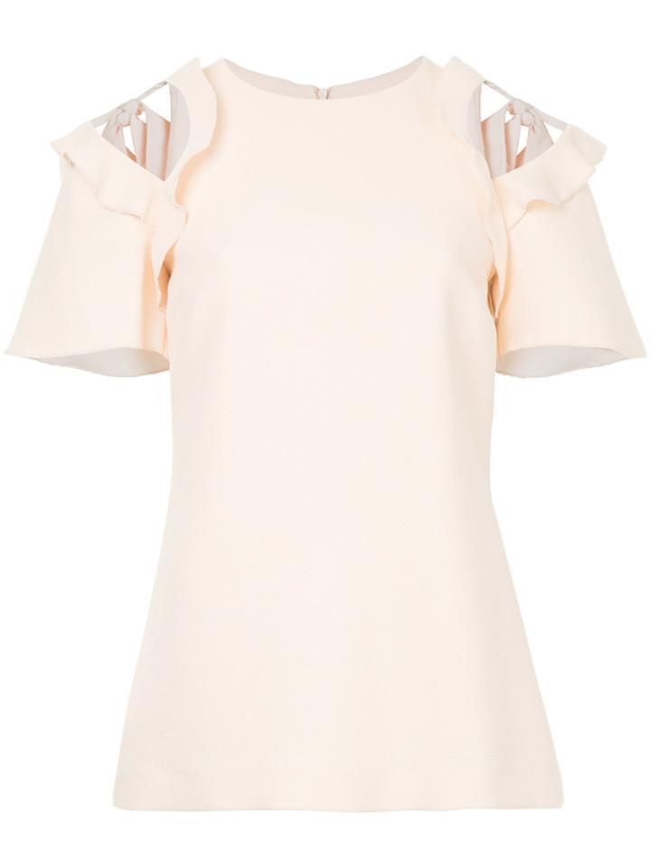 Rebecca Vallance Femmes Ruffle Top - Pink & Purple