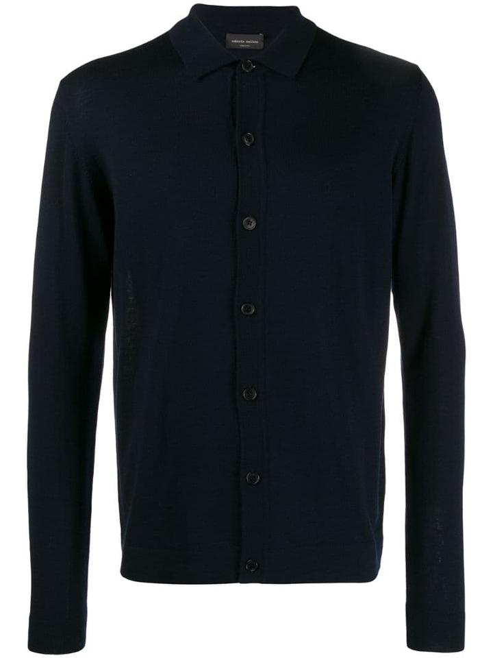 Roberto Collina Pointed Collar Jumper - Blue