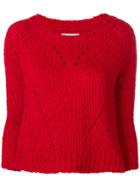 Isabel Marant Étoile Cropped Knit Sweater - Red