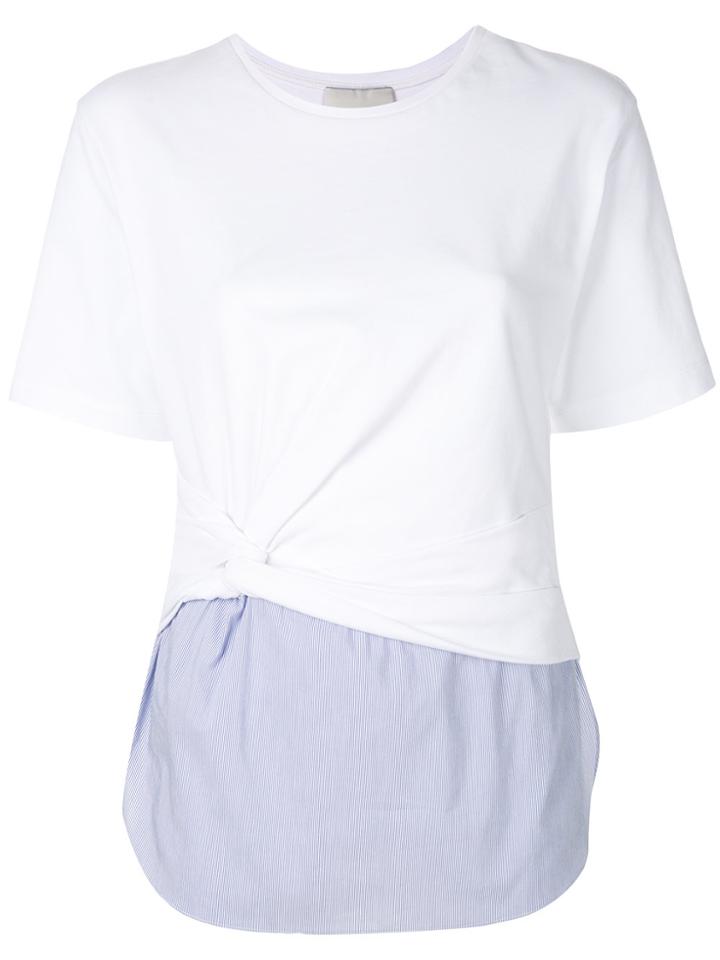 3.1 Phillip Lim Gathered Front Layered T-shirt - White