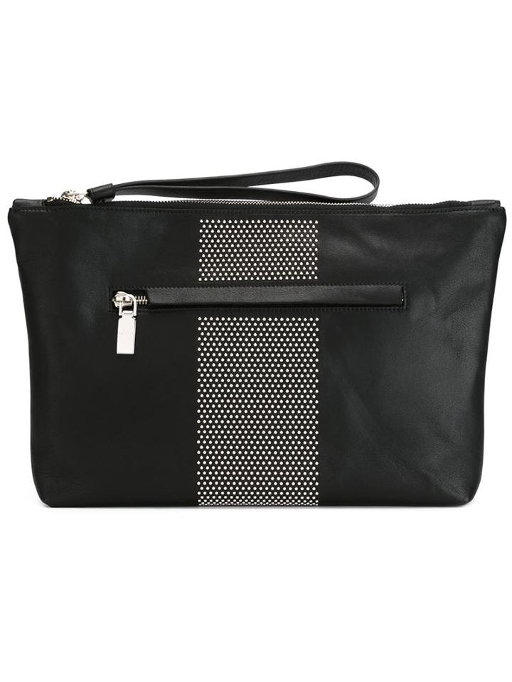 Alexander Mcqueen Studded Clutch, Men's, Black, Calf Leather