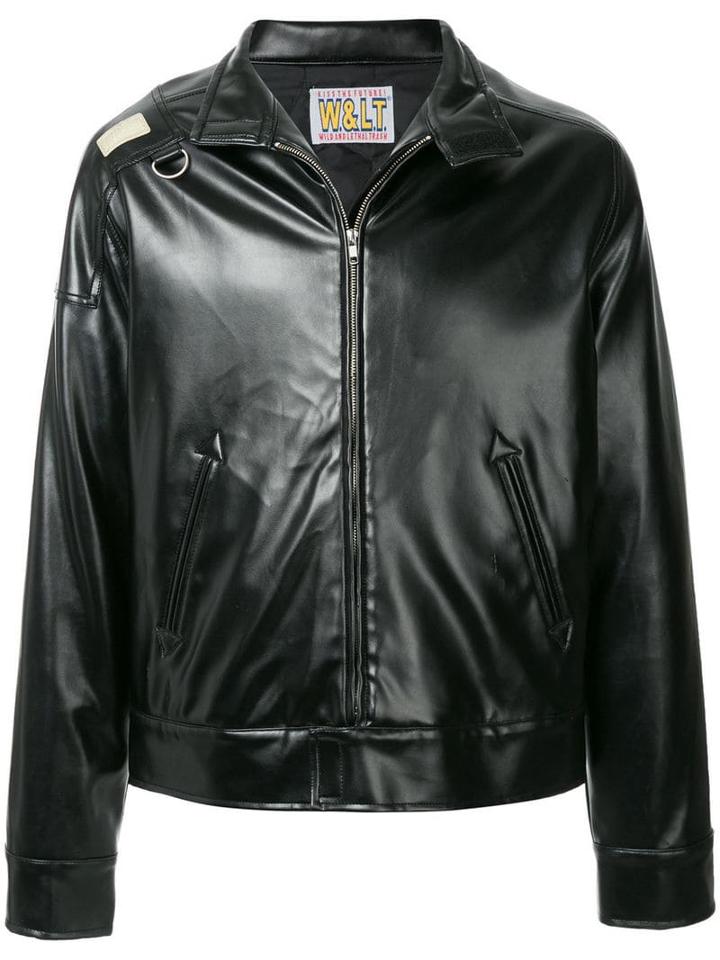 Walter Van Beirendonck Pre-owned Faux Leather Jacket - Black