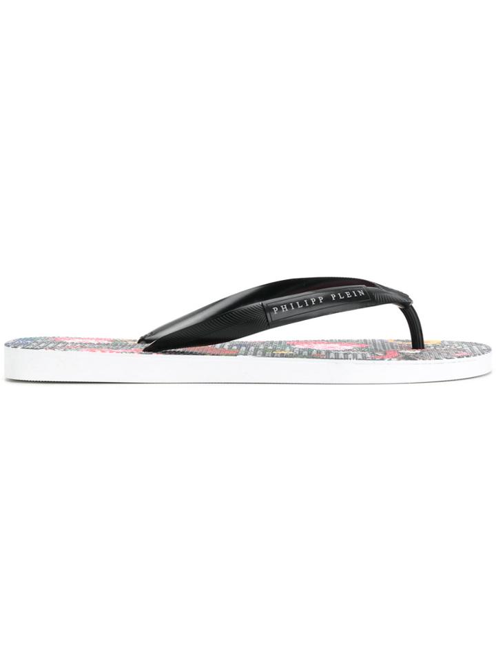 Philipp Plein Corinne Flip Flops - Black
