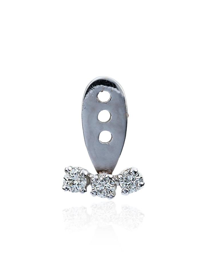 Yvonne Léon White Gold And Diamond Earcuff - Metallic