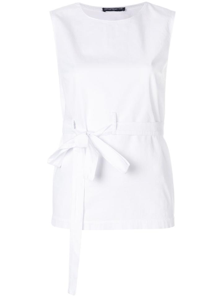 Department 5 Open-back Belted Top - White