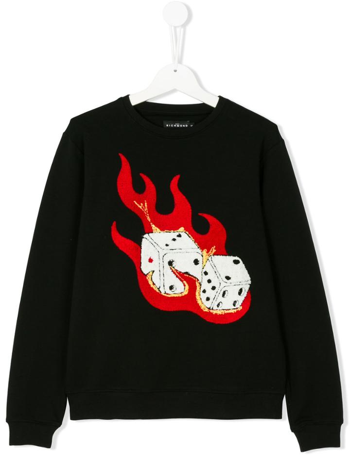 John Richmond Kids Teen Printed Sweatshirt - Black