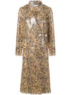 Wanda Nylon Mottled Raincoat - Brown