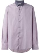 Lanvin Striped Shirt, Men's, Size: 39, Red, Cotton
