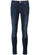 Anine Bing Mid Rise Skinny Jeans, Women's, Size: 30, Blue, Cotton/spandex/elastane