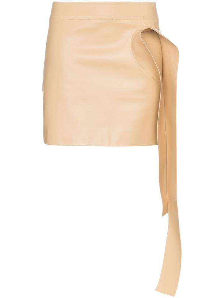 Jw Anderson Draped Panel Mini-skirt - Neutrals