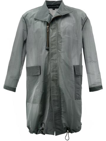 Miaoran Zipped Detail Coat - Black