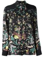 Antonio Marras Floral Print Shirt, Women's, Size: 42, Black, Silk/polyester/acetate/viscose