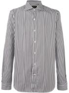 Gabriele Pasini Striped Button Down Shirt, Men's, Size: 39, Black, Cotton