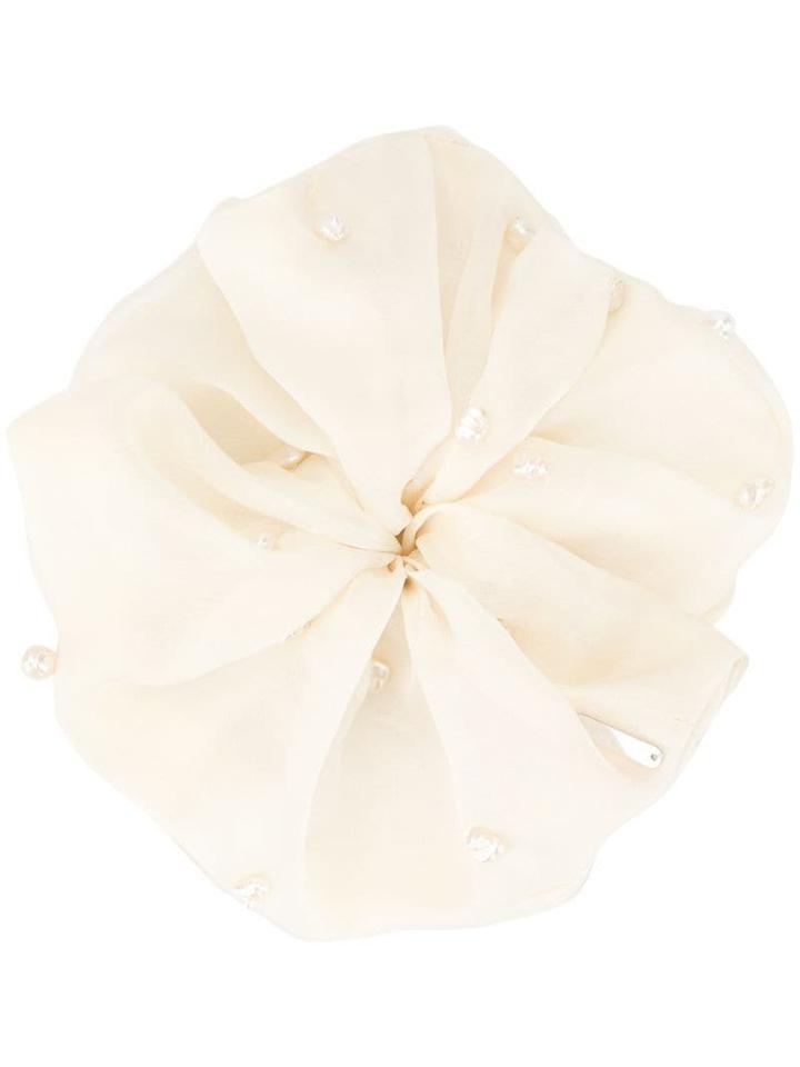 Le Chic Radical Pearl Detail Scrunchie - Neutrals