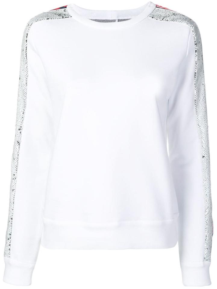 Iceberg Sequin Side Panel Sweatshirt - White