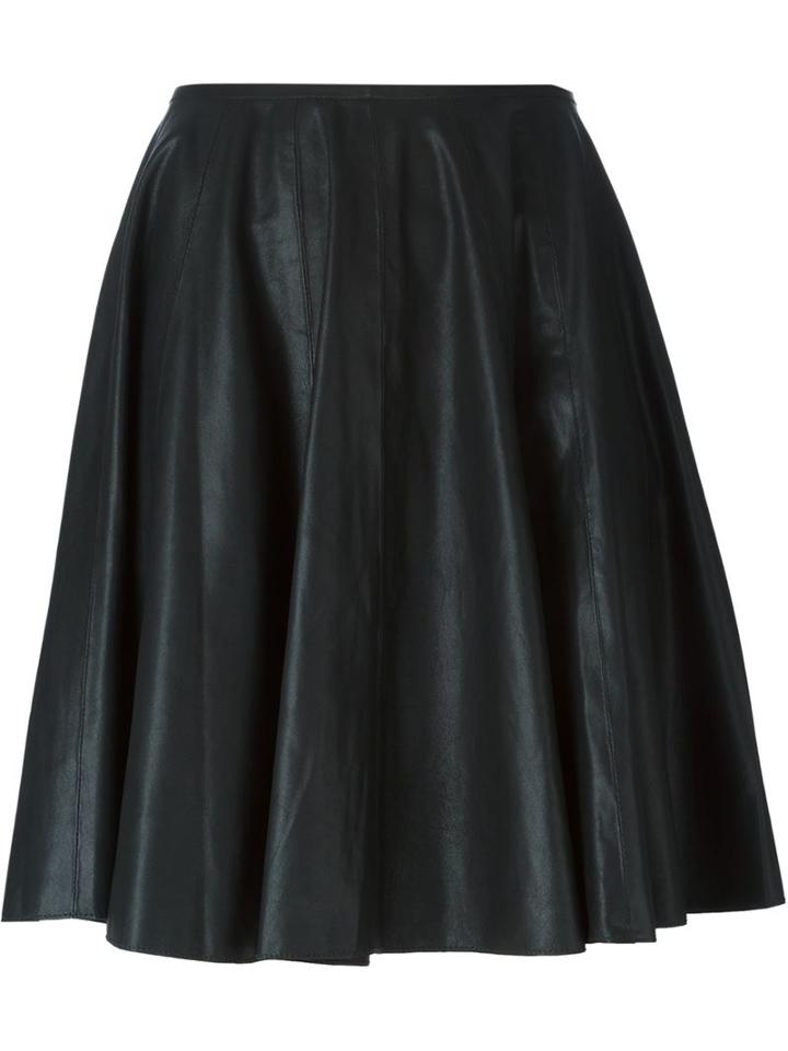 A.f.vandevorst 152 Silva Skirt, Women's, Size: 38, Black, Goat Skin