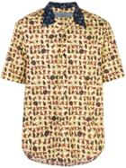 Jonathan Cohen Floral Short-sleeve Shirt - Yellow
