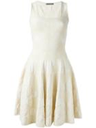 Alexander Mcqueen - Jacquard Knit Dress - Women - Cotton/polyamide/polyester/viscose - M, Nude/neutrals, Cotton/polyamide/polyester/viscose
