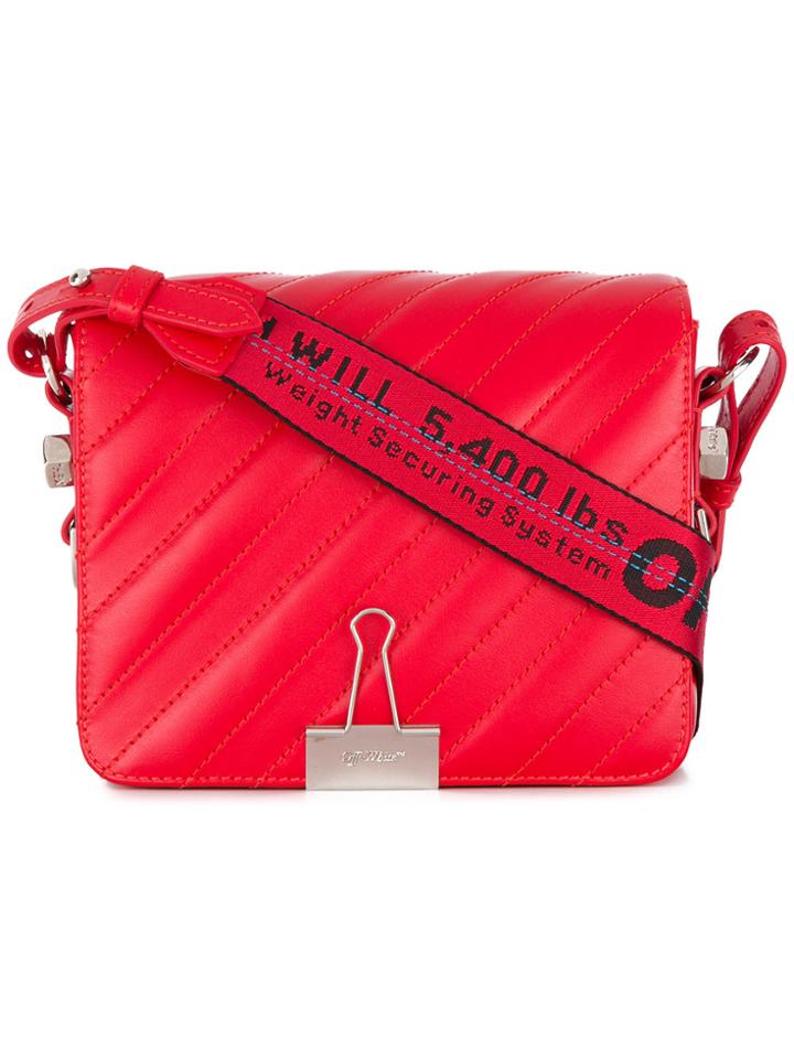 Off-white Diag Padded Flap Bag - Red