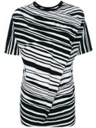 Yohji Yamamoto Stripe Patterned Long T-shirt - White