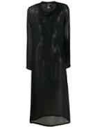 Ann Demeulemeester Sheer T-shirt Dress - Black