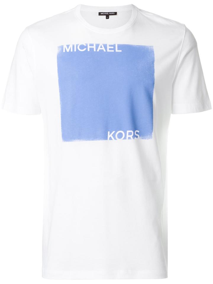 Michael Michael Kors Colour-block Logo Print T-shirt - White