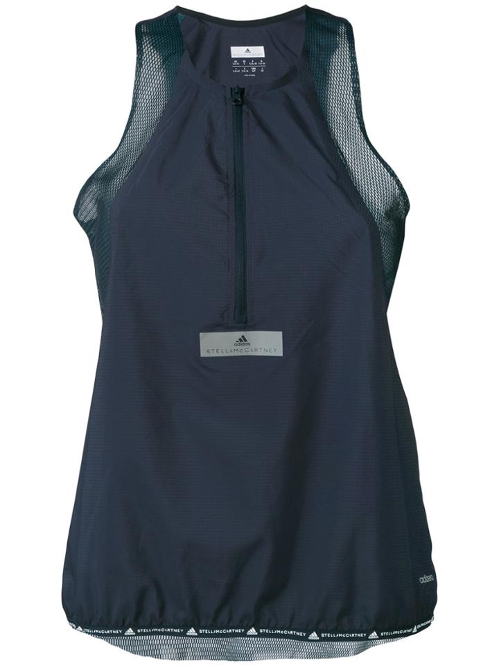 Adidas By Stella Mccartney Half Zip Tank Top - Blue