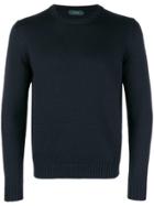 Zanone Round Neck Sweater - Black