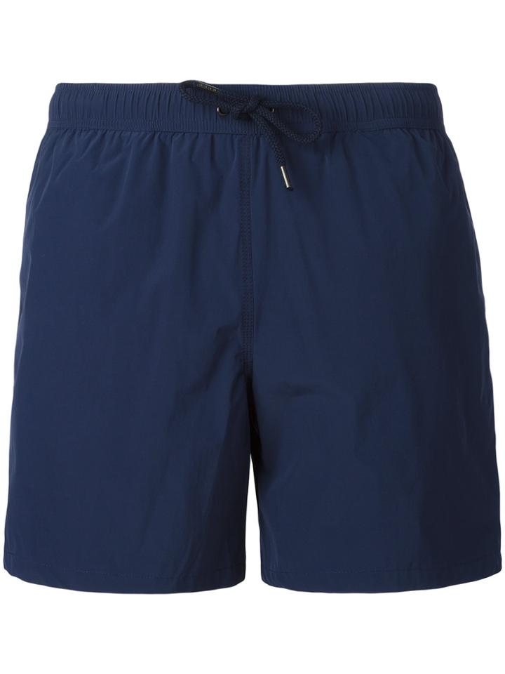 Aspesi Boat Print Swim Shorts - Blue
