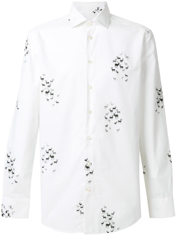 Etro Long Sleeved Printed Shirt - White