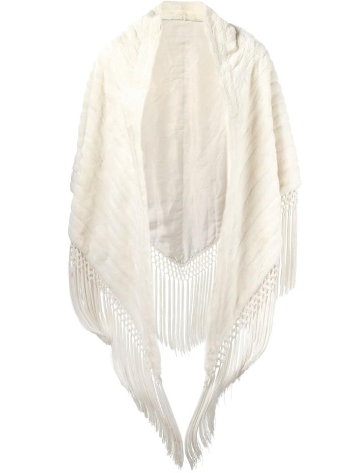 Fendi Vintage Fringed Cape - Nude & Neutrals