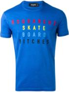 Dsquared2 Skate Print T-shirt, Men's, Size: Xl, Blue, Cotton